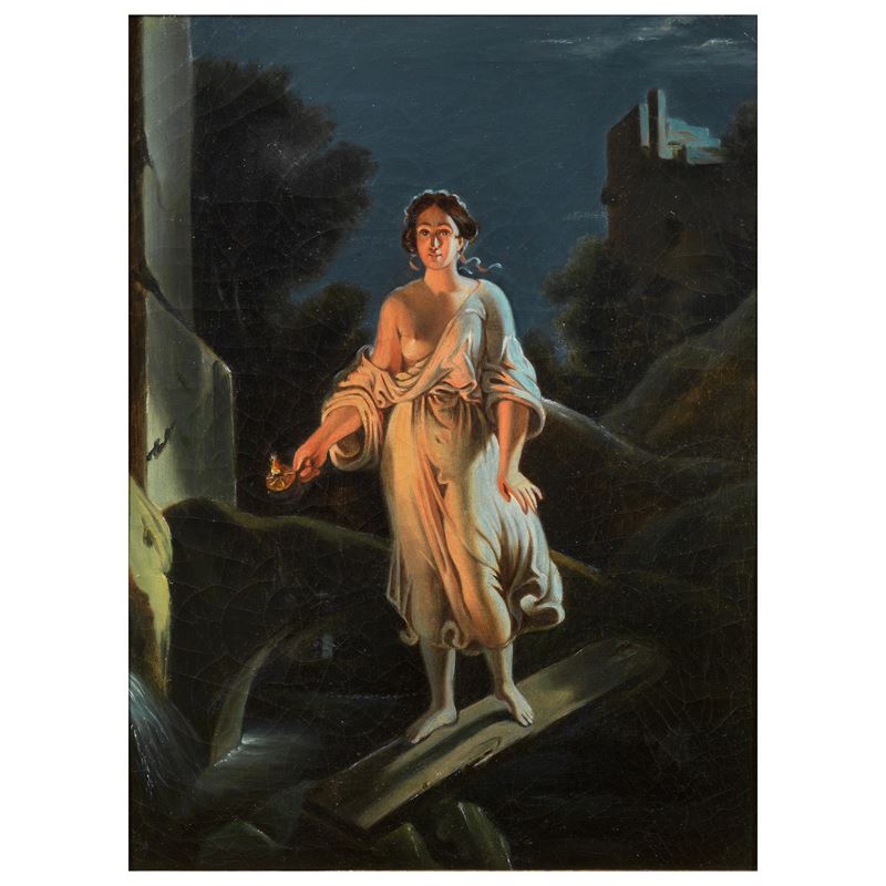 Beniamino De Francesco, La Sonnambula, olio su tela, cm 40x30