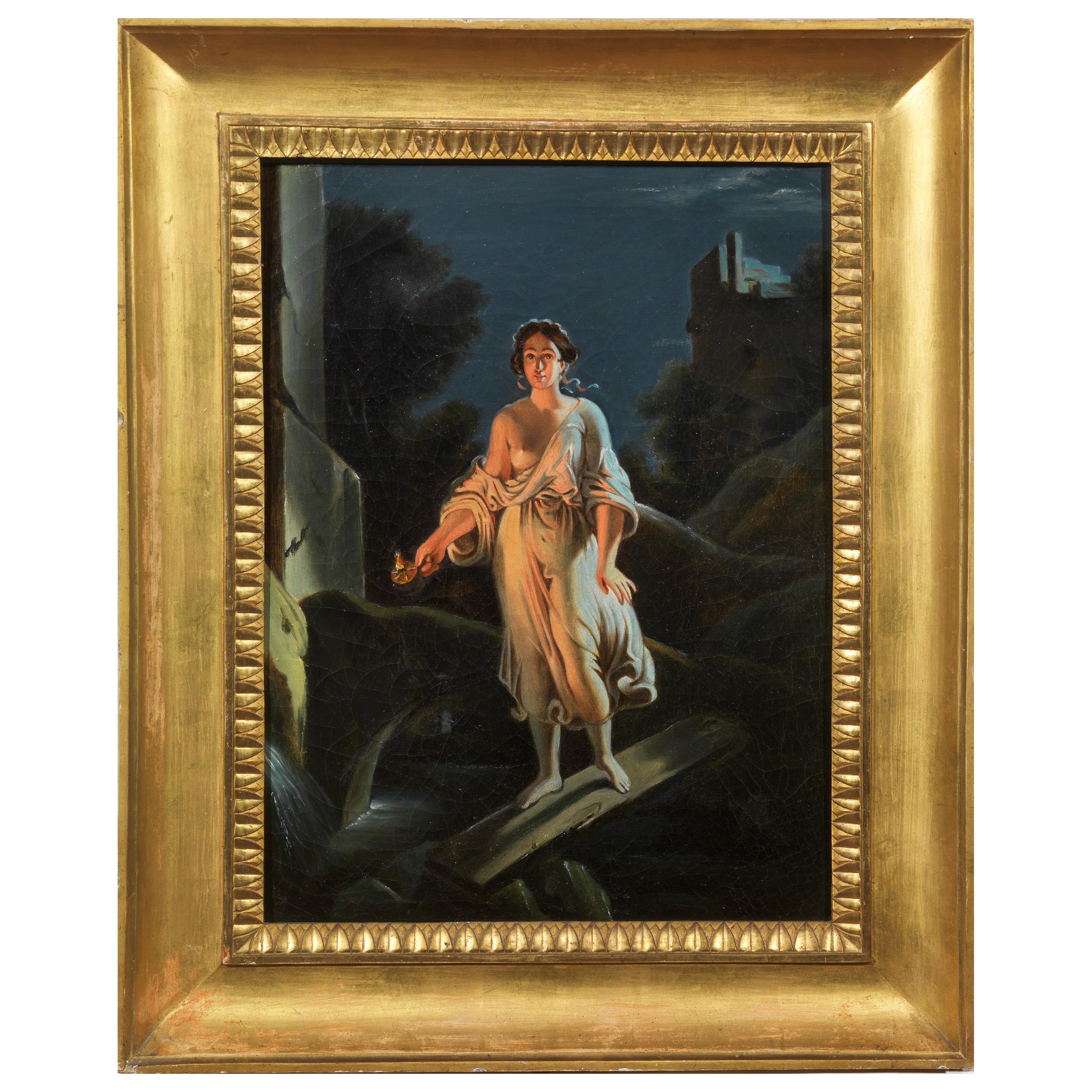 Beniamino De Francesco, La Sonnambula, olio su tela, cm 40x30
