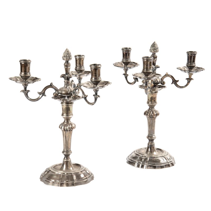 Buccellati, Coppia di candelabri in argento sterling