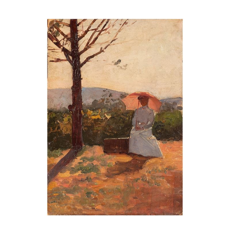Scuola toscana, Paesaggio con figura