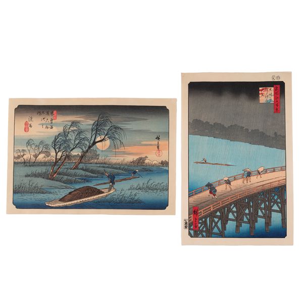 



Due stampe a colori, Giappone, sec. XX