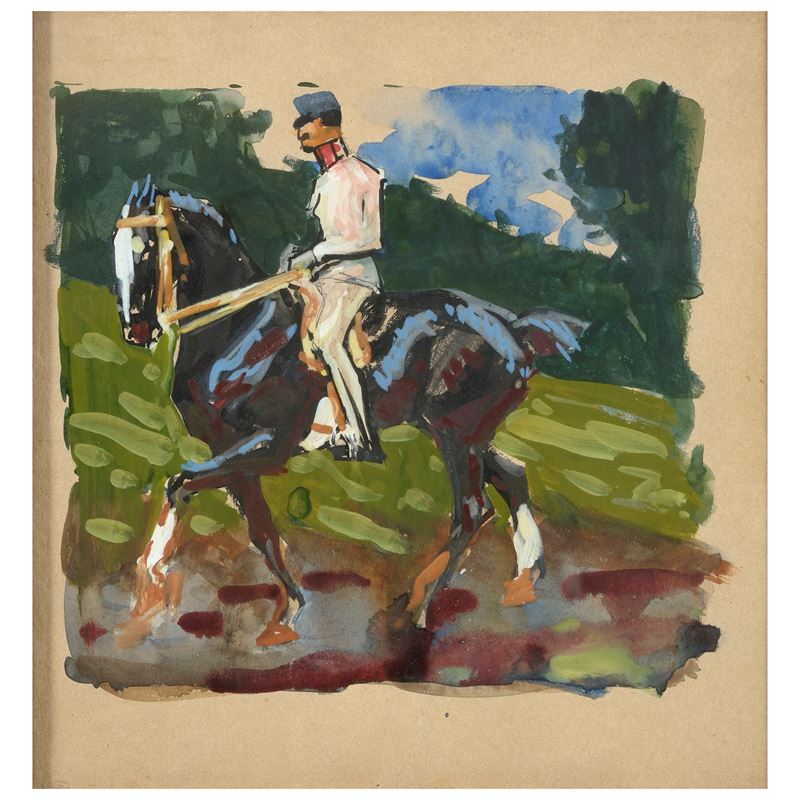 Gino de Finetti, Ufficiale a cavallo