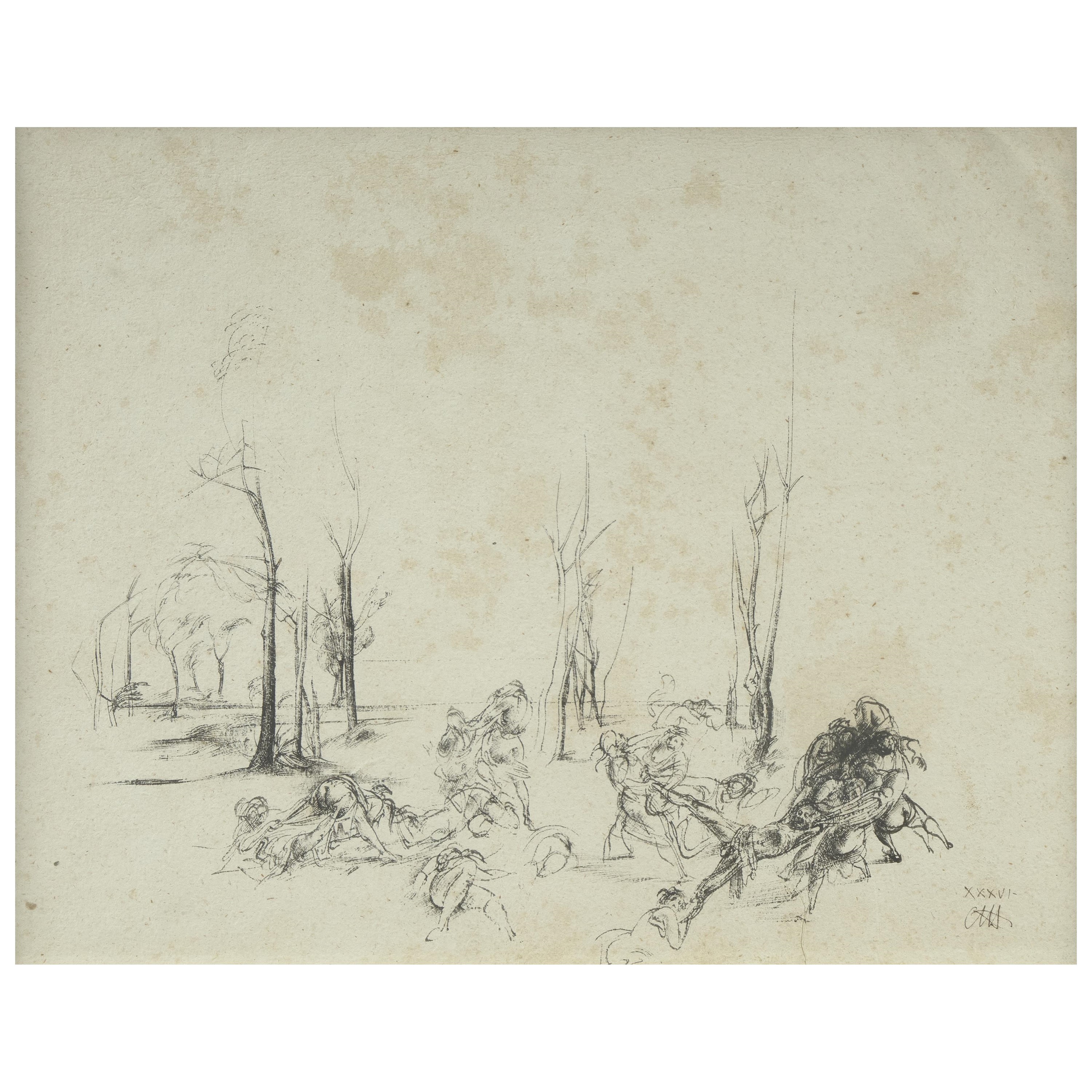 Annigoni, Pietro, Studio di figure