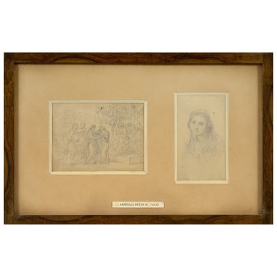 Giovanni Carnovali detto il Piccio, Studi di paesaggio e volto femminile