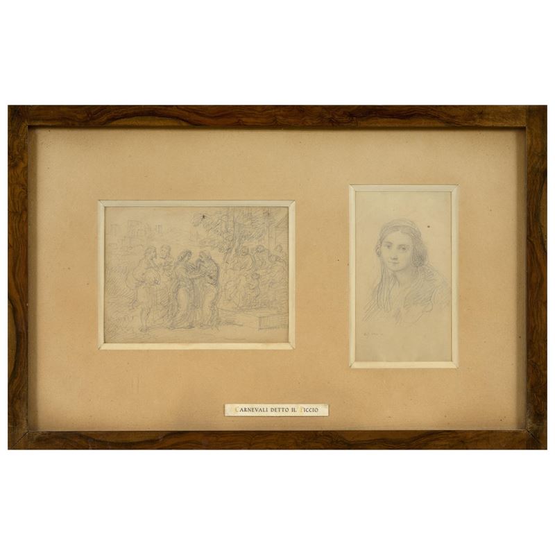 Giovanni Carnovali detto il Piccio, Studi di paesaggio e volto femminile