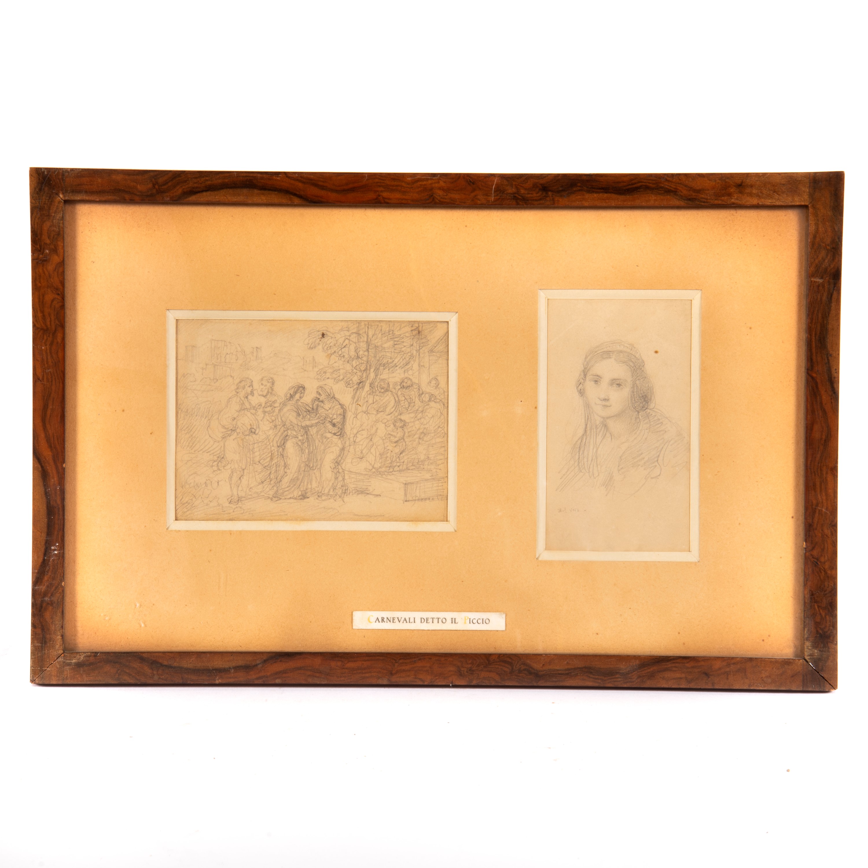 Giovanni Carnovali detto il Piccio, Studi di paesaggio e volto femminile