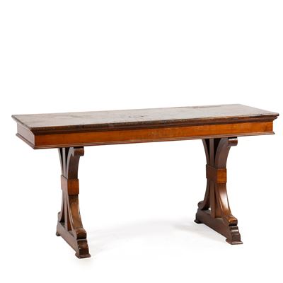 Tavolo scrittoio, noce, XIX secolo, L152xP57xH77,5