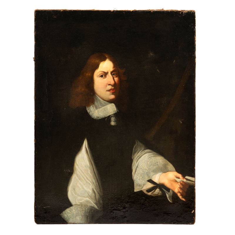 Scuola italiana, Ritrato di gentiluomo, olio su tela