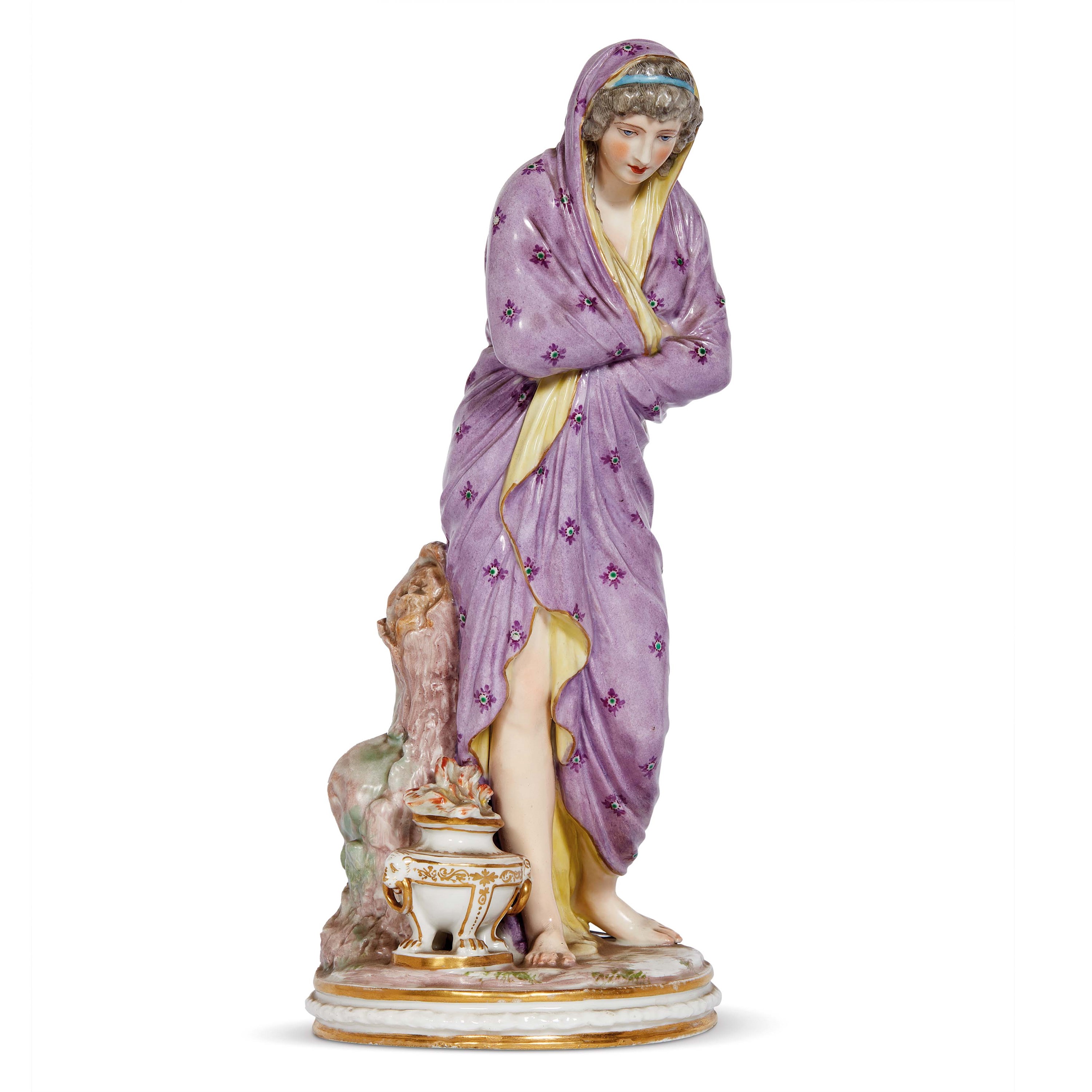 Gruppo, manifattura Meissen, 'Il Riposo' e 'La Raccolta', porcellana policroma, sec. XX