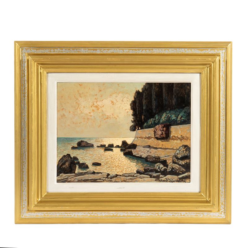 Gino Romiti, Scogliera, olio su masonite