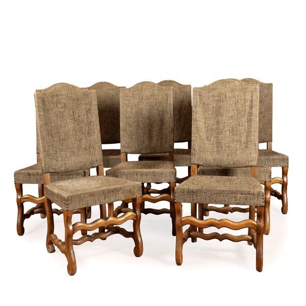 



Otto sedie, in stile Seicento