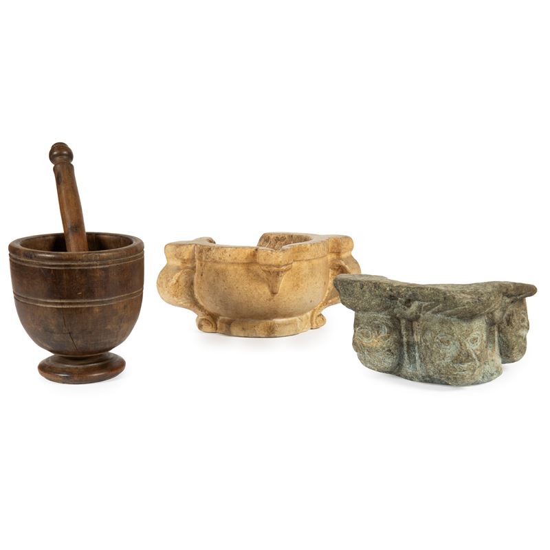 Tre mortai, sec. XVIII-XX