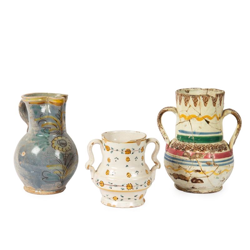 Tre brocche, Italia meridionale, sec. XVIII