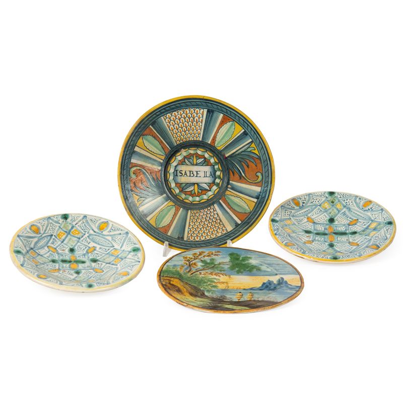 Quattro piattini, secc. XVIII-XIX