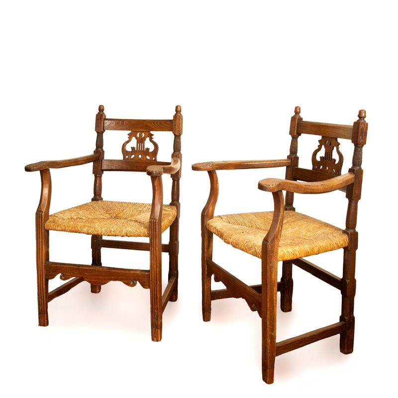 Coppia di poltroncine, sec. XX