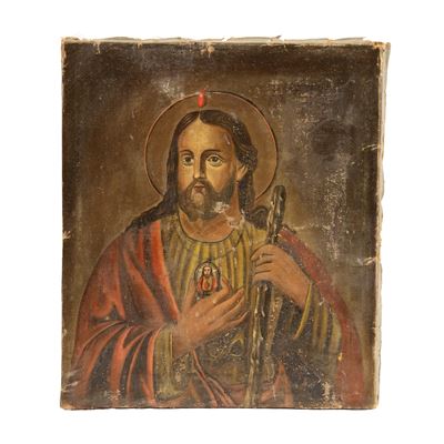Scuola italiana, sec. XIX, GESÙ, olio su tela, cm 41x35