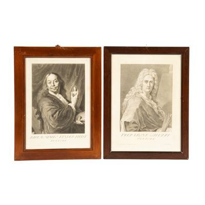 Pier Leone Ghezzi e Bartolommeo Vander Helst, Due stampe su carta