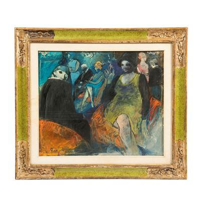 Bruno Paoli, Salotto, olio su tela