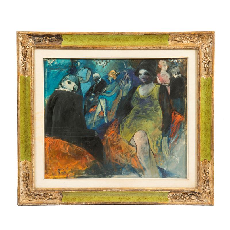 Bruno Paoli, Salotto, olio su tela