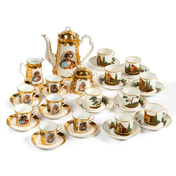 



Servito da da caff&egrave;, manifatura Ginori, inizi sec. XX  - Asta Mobili, arredi, dipinti e oggetti d'arte - Poggio Bracciolini Casa d'Aste