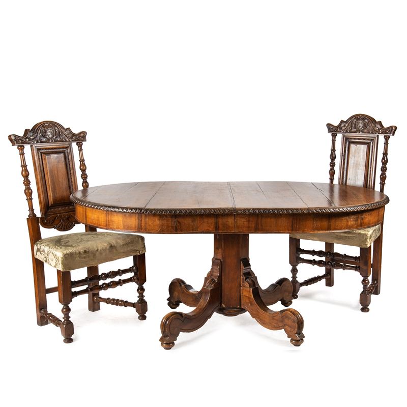 Tavolo ovale, sec. XIX