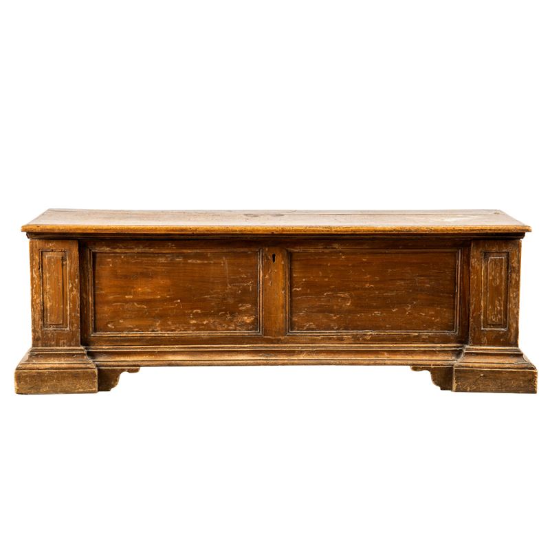 Cassapanca del XVIII secolo in noce con piano ad alzarsi