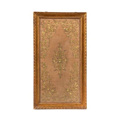 Drappo di tessuto, decorazione arabescata in filo d'oro, XIX secolo
