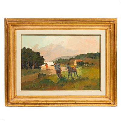 Claudio da Firenze, Verso Sera - olio su compensato