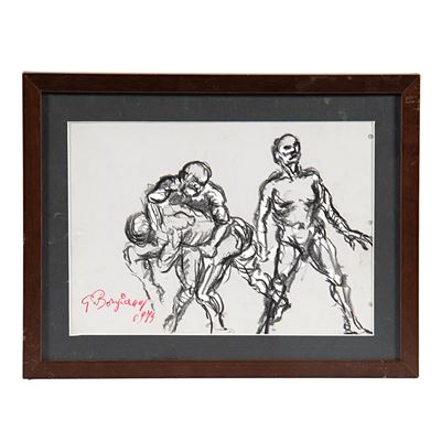 Guido Borgianni, Figure (due disegni a matita e china su carta)