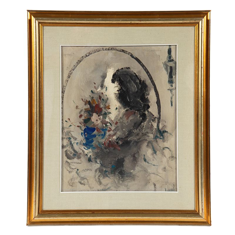 Alvaro Danti, Donna allo specchio con fiori