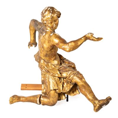 Scultura del XIX secolo, Gioivinetto che corre in legno dorato