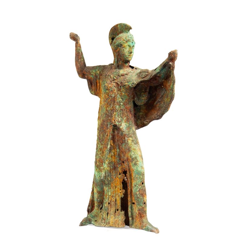 Scultura di Atena, bronzo, XIX secolo, altezza 62 cm