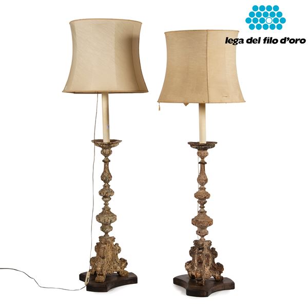 Coppia di torciere, sec. XVIII