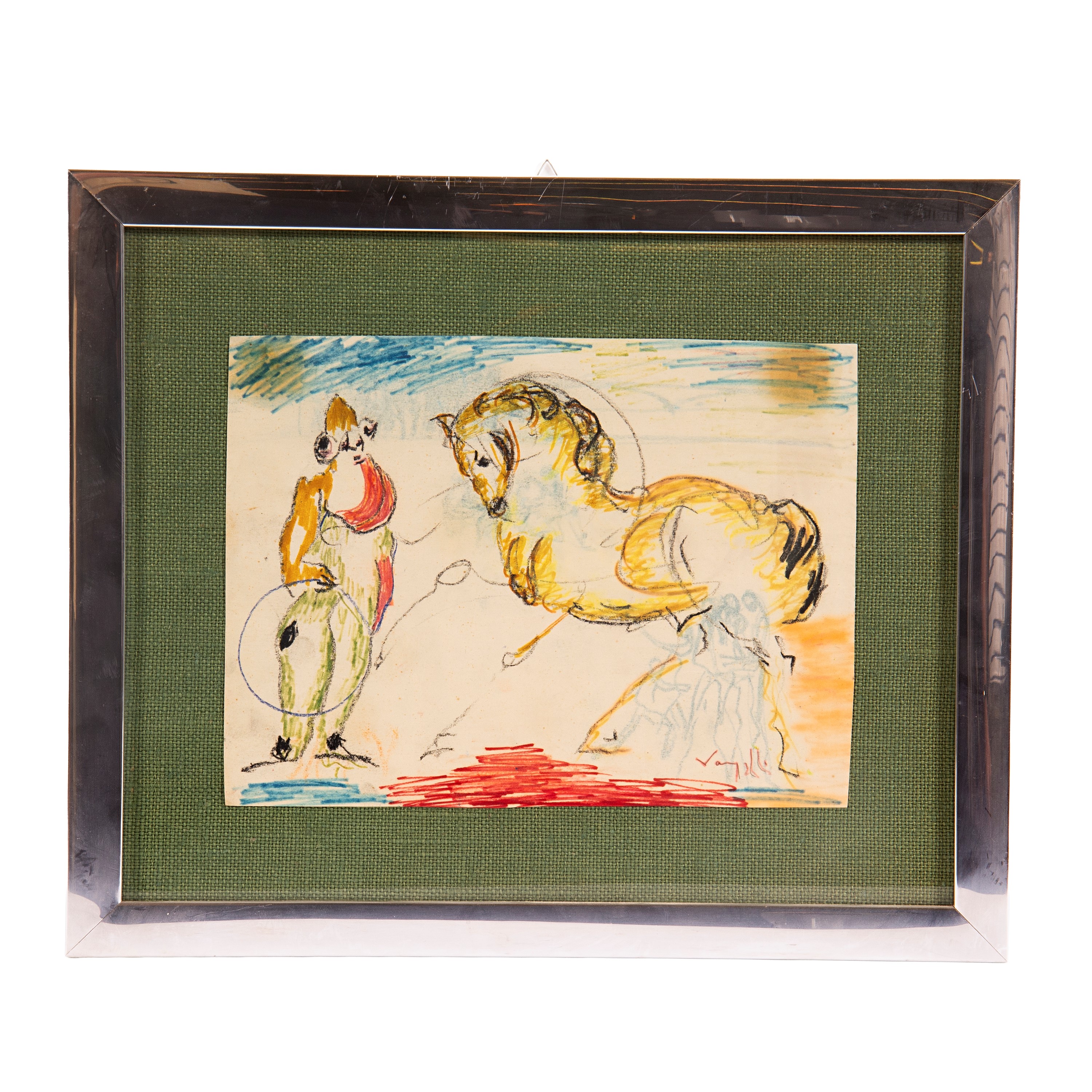 Antonio Vangelli, Studio di paesaggi: «Astratto», «Circo», «Spiaggia», «Porticciolo» (tecnica mis...