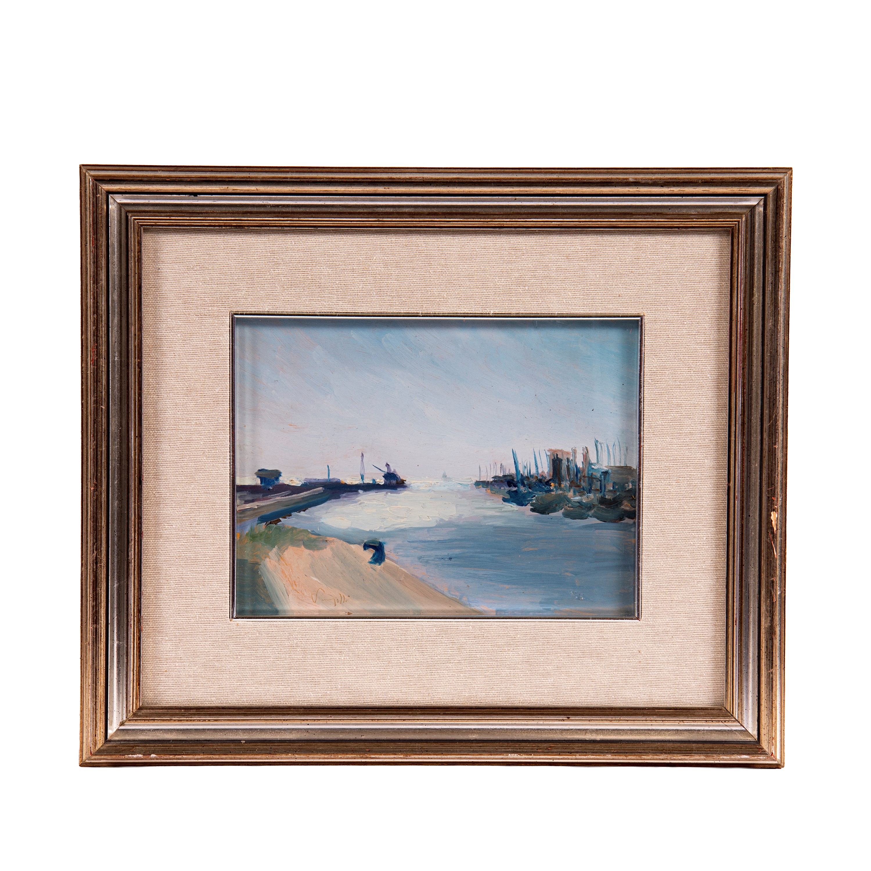 Antonio Vangelli, Studio di paesaggi: «Astratto», «Circo», «Spiaggia», «Porticciolo» (tecnica mis...