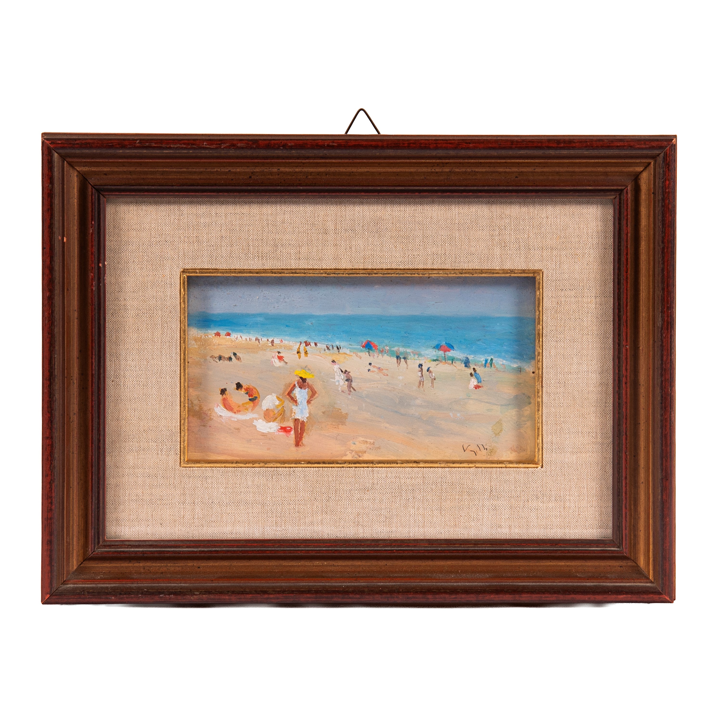 Antonio Vangelli, Studio di paesaggi: «Astratto», «Circo», «Spiaggia», «Porticciolo» (tecnica mis...