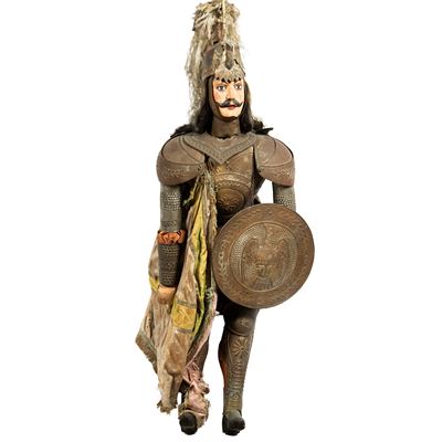 Pupo siciliano, figura in legno dipinto a policromia (sec. XIX)