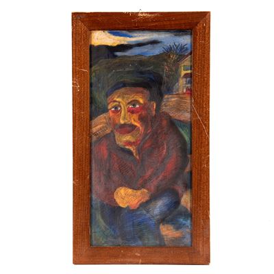 Giuseppe Serafini, Figura, olio su cartone