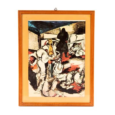 Guttuso, Colpo di grazia (1944) — serigrafia