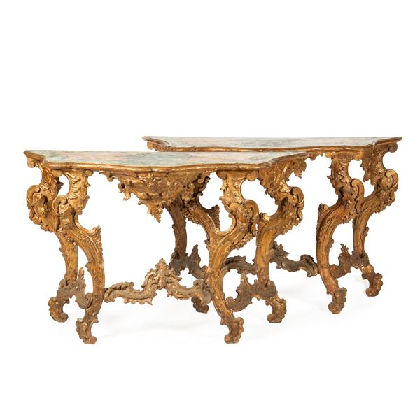 Coppia di console,  Marche sec. XVIII