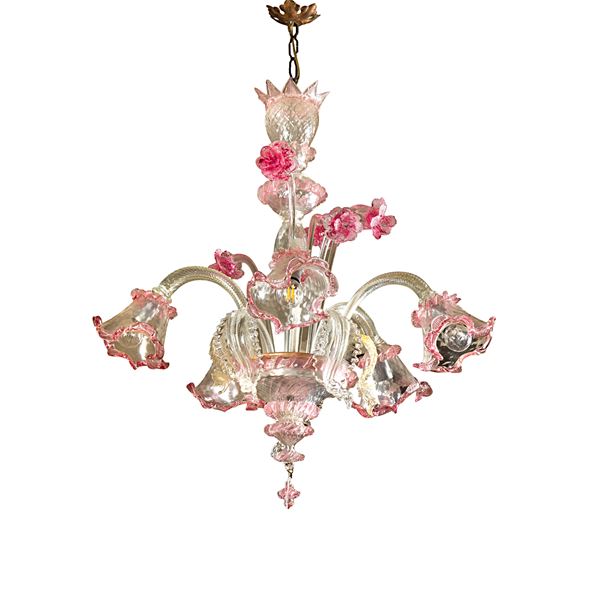 



Lampadario, manifattura Murano, sec. XX  - Asta Mobili, arredi e oggetti d'arte - Poggio Bracciolini Casa d'Aste