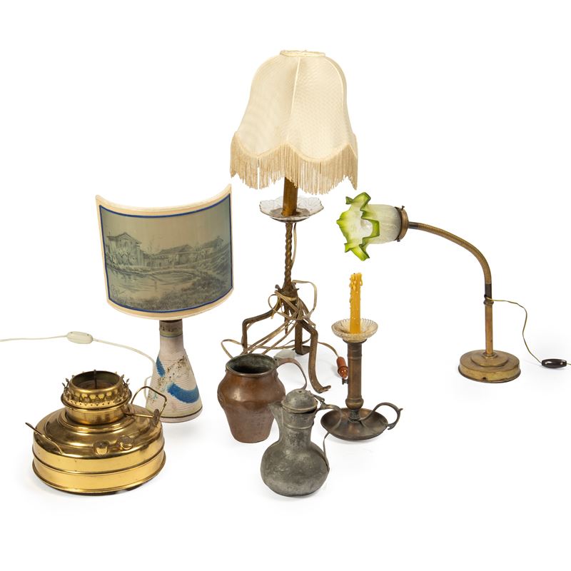 Dieci fra Lumi da Tavolo, Brocche e Candelabri, Sec. XIX-XX