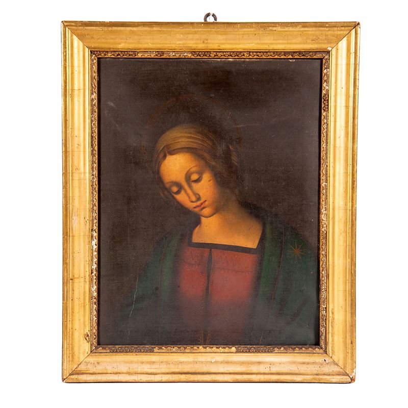 Scuola italiana (sec. XIX), Madonna, olio su tela