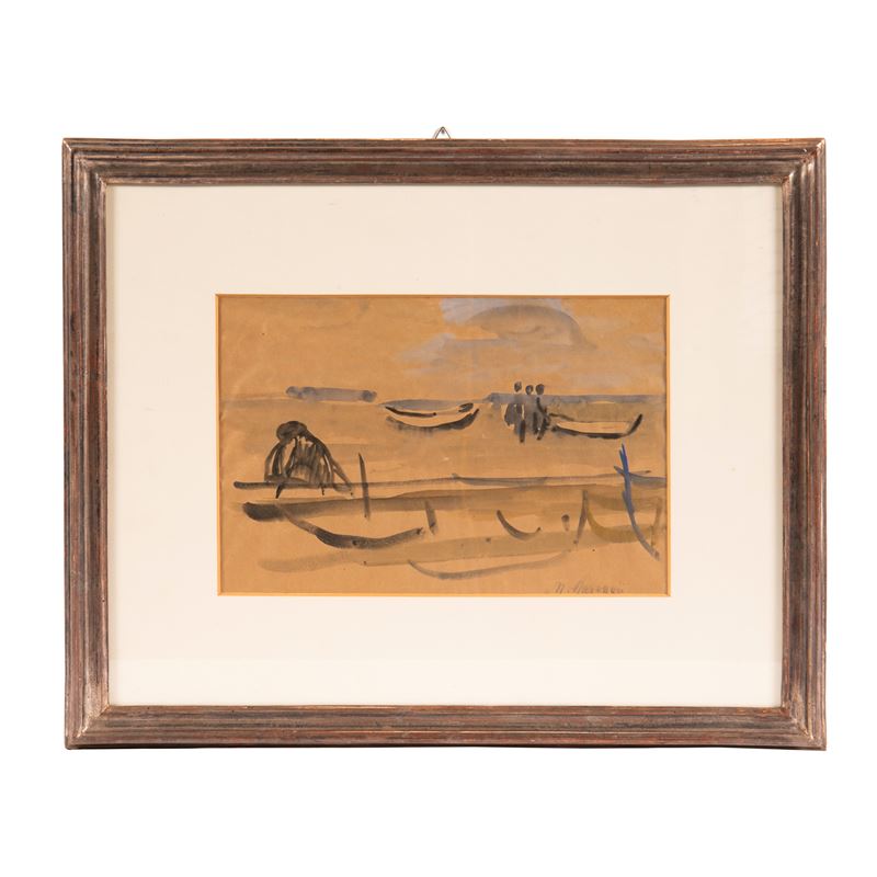 Marcucci, Paesaggio marino con figura