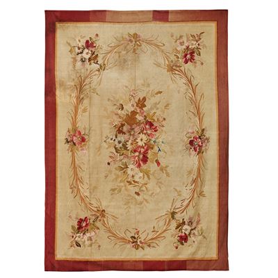 Tappeto Aubusson, Francia, Sec. XIX