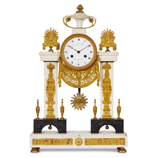 



Pendola da camino, Torino, inizio sec. XIX