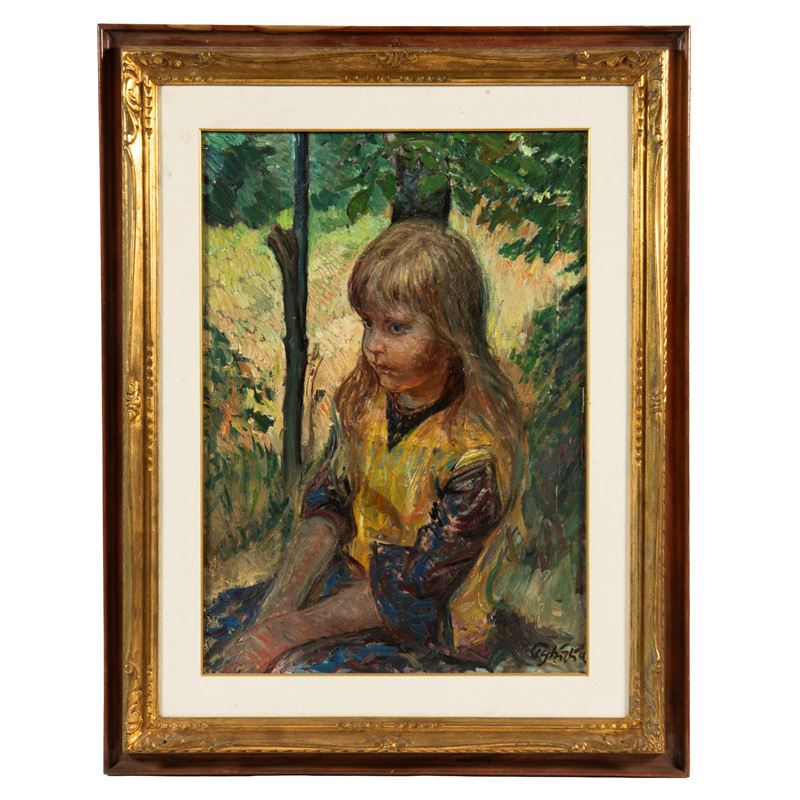 Paolo Ghiglia, Bambina, olio su tela