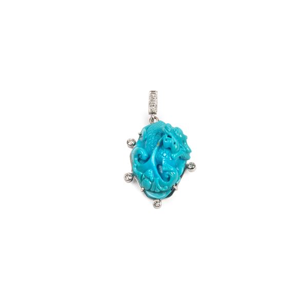



INTAGLIO SU TURCHESE REALIZZATO A PENDENTE, ORO 18KT E DIAMANTI  - Asta GIOIELLI, OROLOGI E ARGENTI - Poggio Bracciolini Casa d'Aste