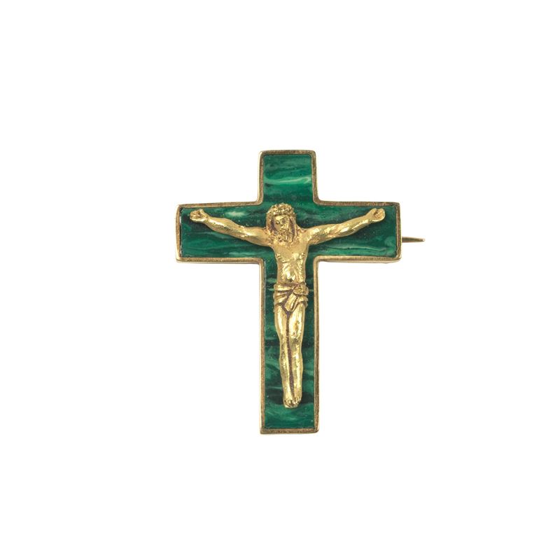 PENDENTE IN ORO GIALLO 18KT E AGATA
