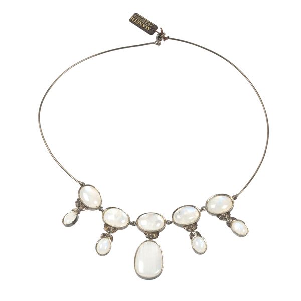 



COLLANA GIROCOLLO, RIGIDA IN ARGENTO E PIETRE DI LUNA
